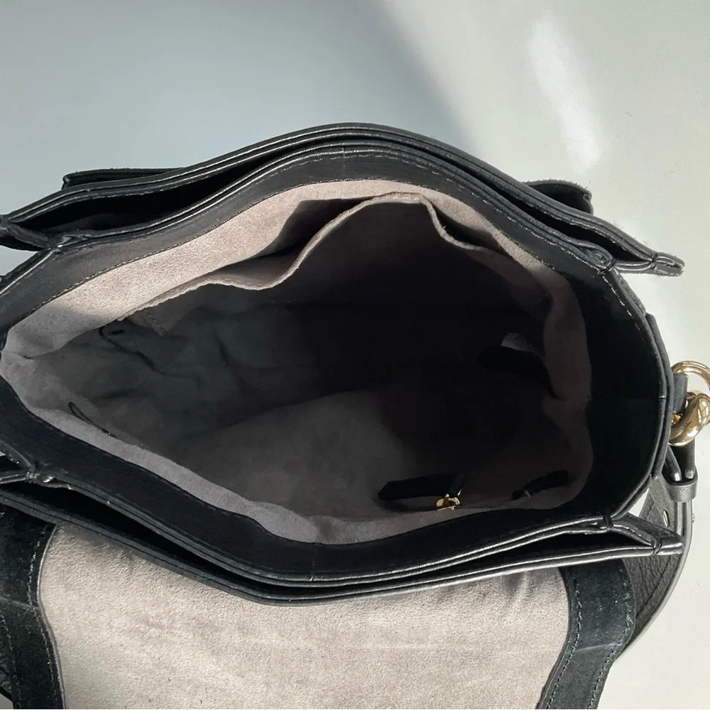 Vince Camuto Artera Saddle Leather/Suede Shoulder Bag. Like new. - Picture 12 of 13